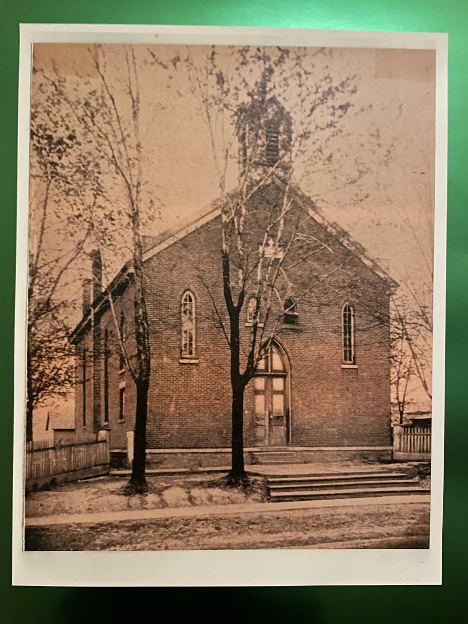 The red brick St. Mary Catholic Church building on North Prospect Street was dedicated in 1862.