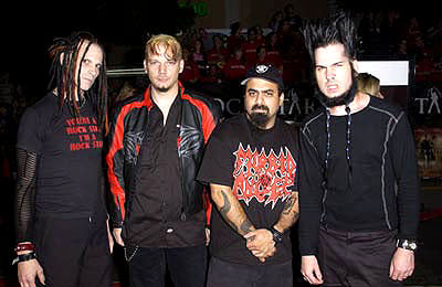 Tripp Rex Eisen , Ken Jay , Tony Campos and Wayne Static of Static X at the Westwood premiere of Warner Brothers' Rock Star