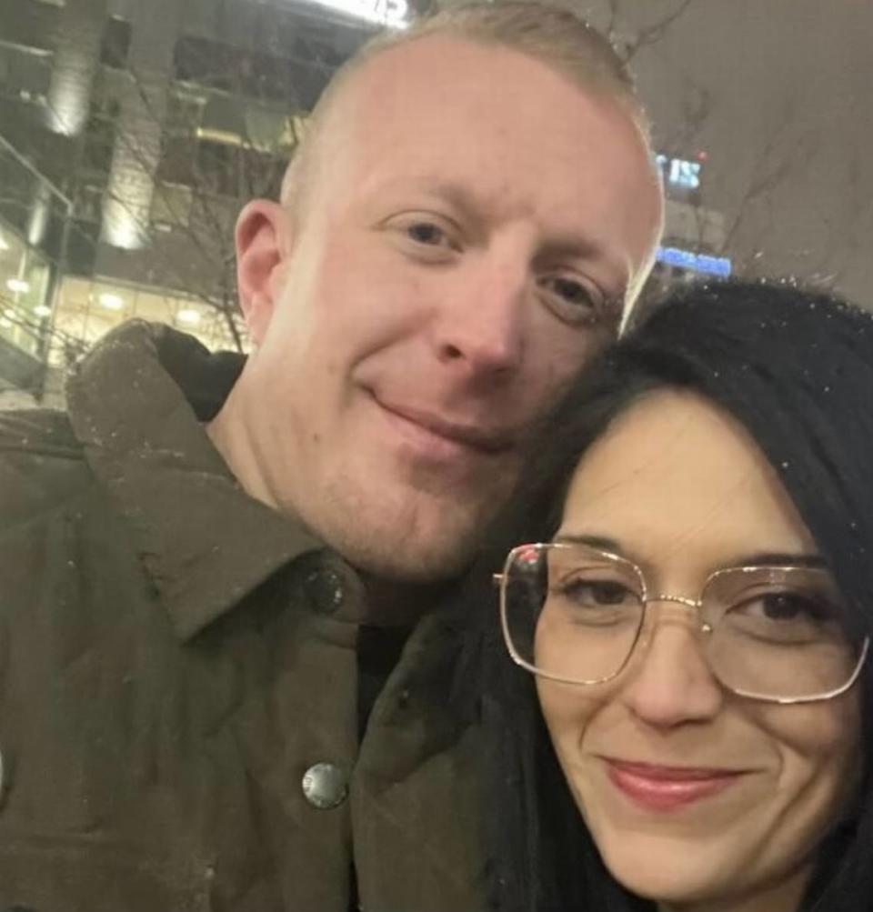 Colt Seward has suffered lasting medical issues after he was punched at least eight times by Meridian Police Officer Donald Heida during a May 2023 arrest. Seward is pictured above with his wife, Mersades Seward.