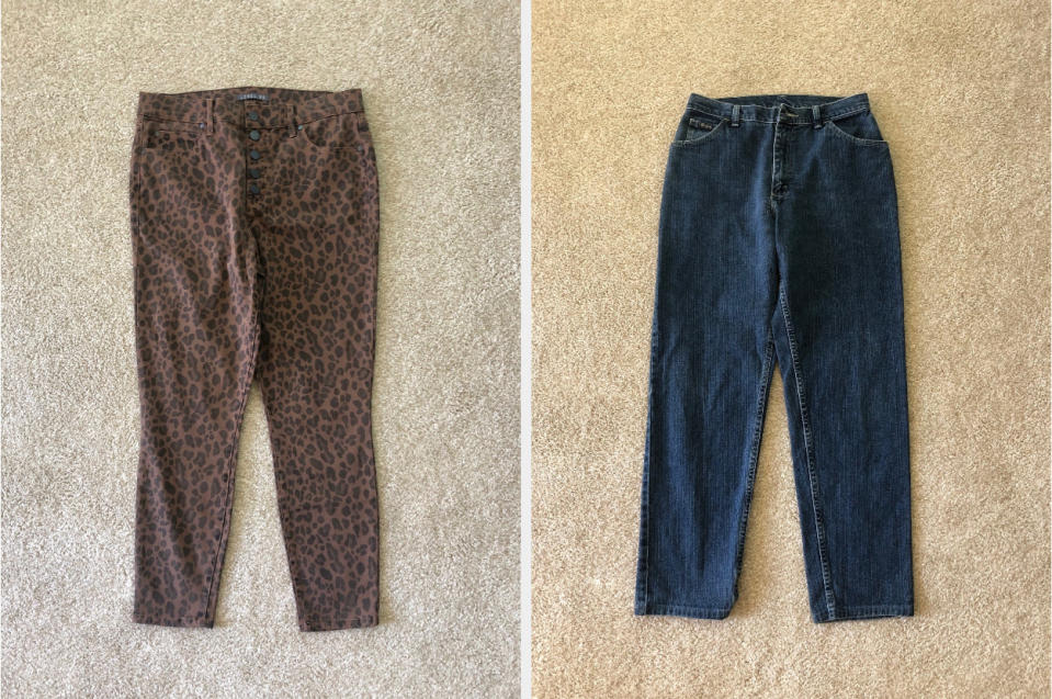 animal print pants and jeans