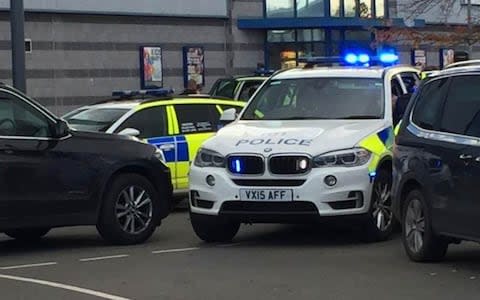 An image from Bermuda Park in Nuneaton, where police are dealing with an "ongoing incident" - Credit:  UK News In Pictures