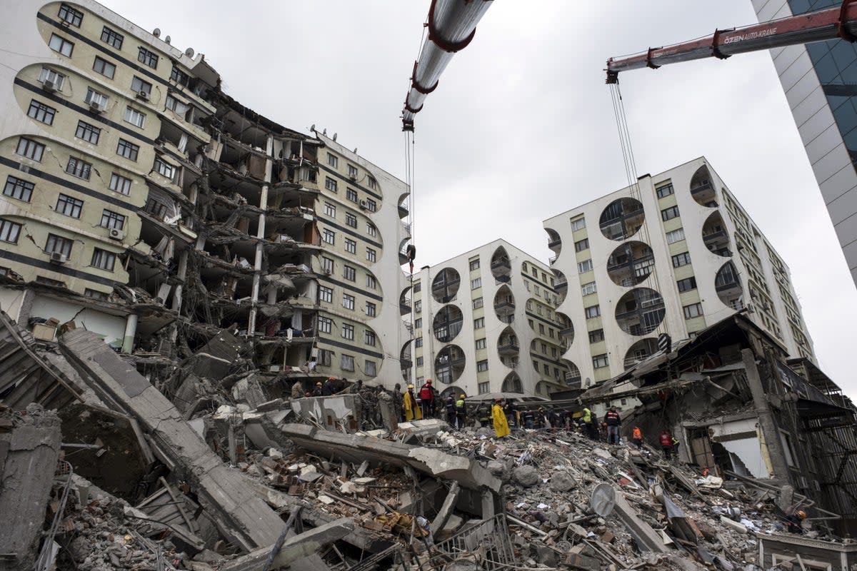 An image taken of the devastation in the city of Diyarbakir (EPA/REFIK TEKIN)