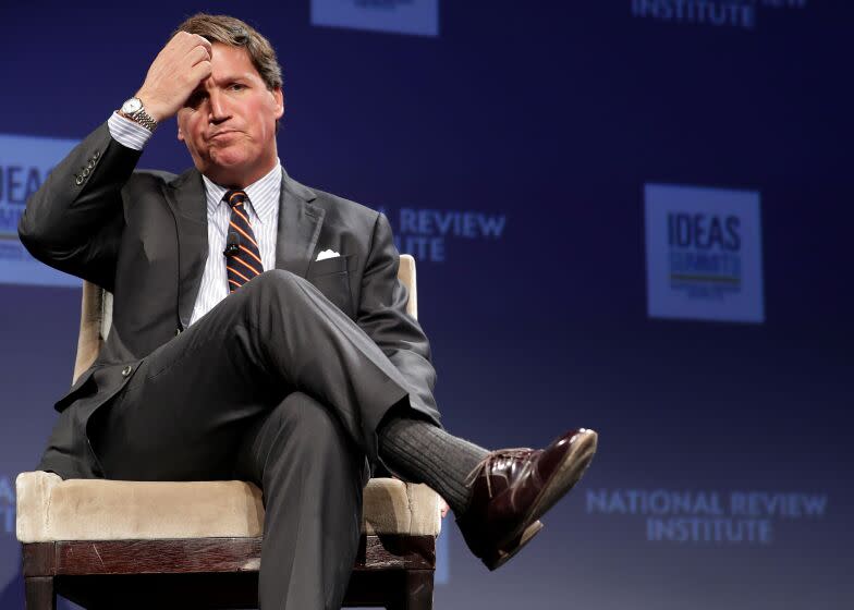 Fox News Host Tucker Carlson Appears At National Review Ideas Summit