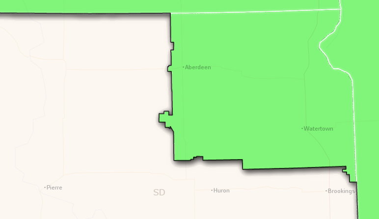 Map of Midcontinent Independent System Operator's coverage area (in green).