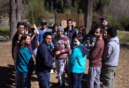 Young climate activists from Latin America are seen during a meeting and training ahead of forthcoming conference, COP25 in San Jose de Maipo, outskirts of Santiago