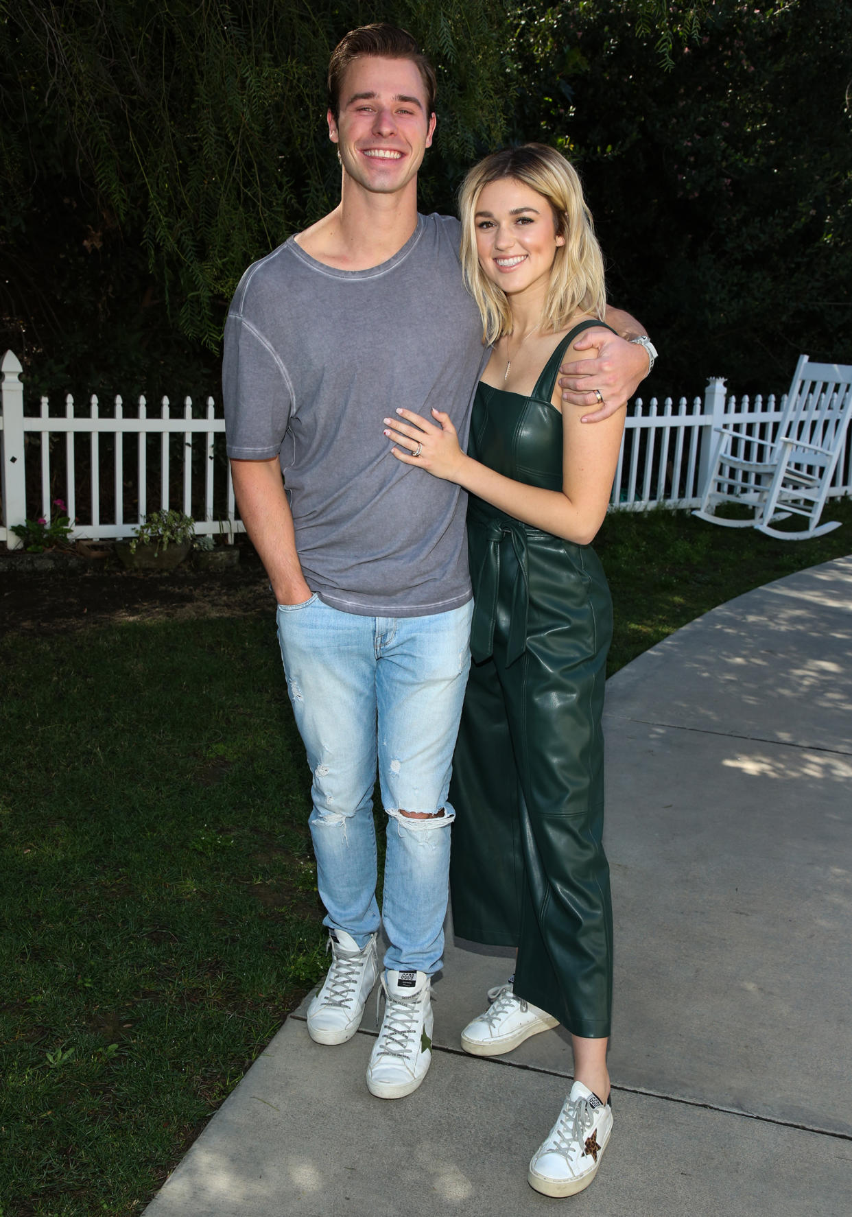 Actress Sadie Robertson (R) and her Husband Christian Huff (L)  (Paul Archuleta / Getty Images)