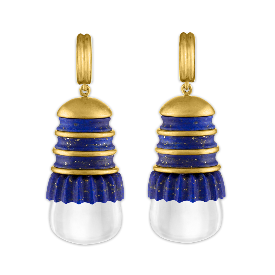 <p><a href="https://www.prounisjewelry.com/products/lapis-and-rock-crystal-pyxis-earrings?_pos=1&_sid=03ed1715c&_ss=r" rel="nofollow noopener" target="_blank" data-ylk="slk:Shop Now;elm:context_link;itc:0;sec:content-canvas" class="link ">Shop Now</a></p><p>Lapis and Rock Crystal Pyxis Earrings</p><p>prounisjewelry.com</p><p>$12800.00</p>