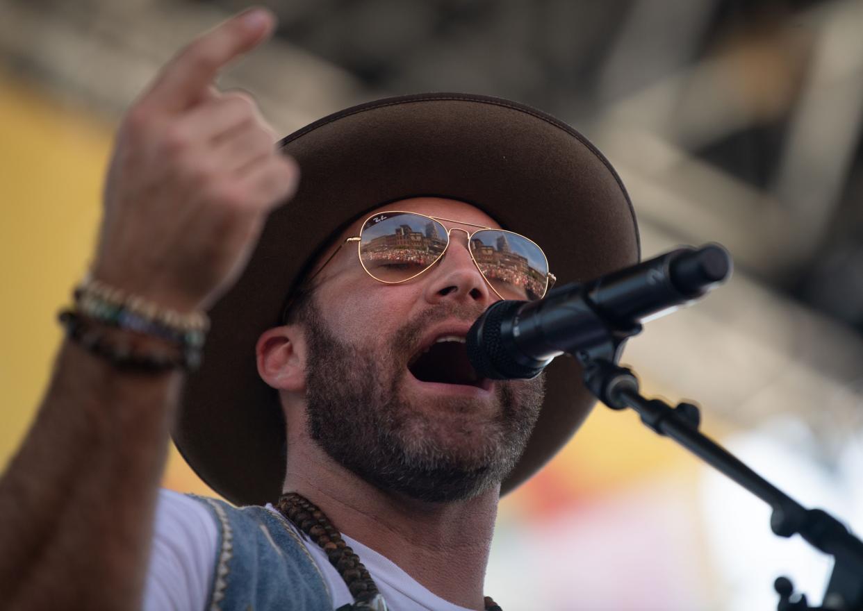  Drake White performs at Riverfront Stage during the CMA fest in Nashville, Tenn., Saturday, June 11, 2022. 