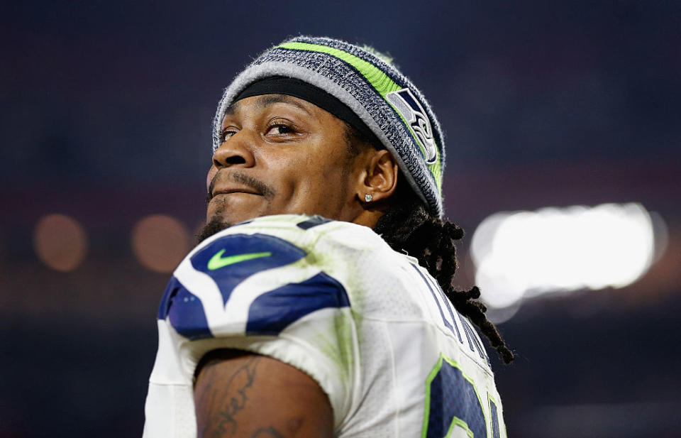 Closeup of Marshawn Lynch