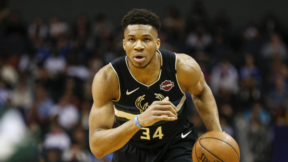 Giannis Antetokounmpo doesn't want an asterisk next to this year's NBA champion. (AP Photo/Nell Redmond)