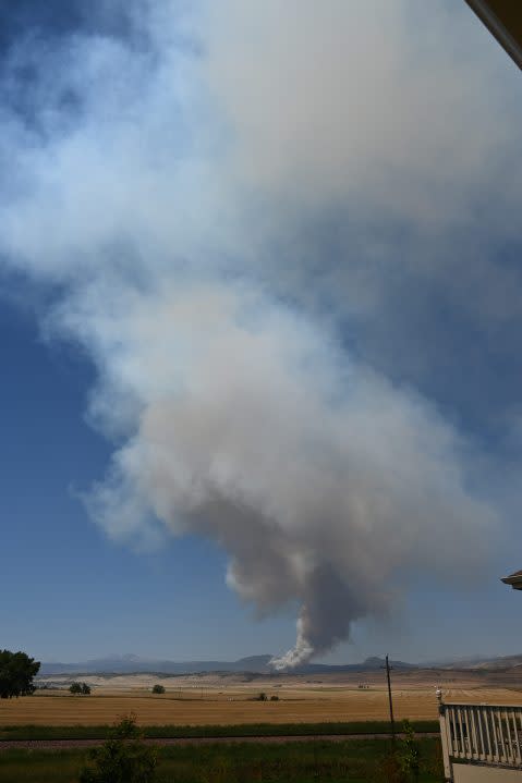FOX31 viewer Carrie Snow shared photos of the fire west of Loveland.