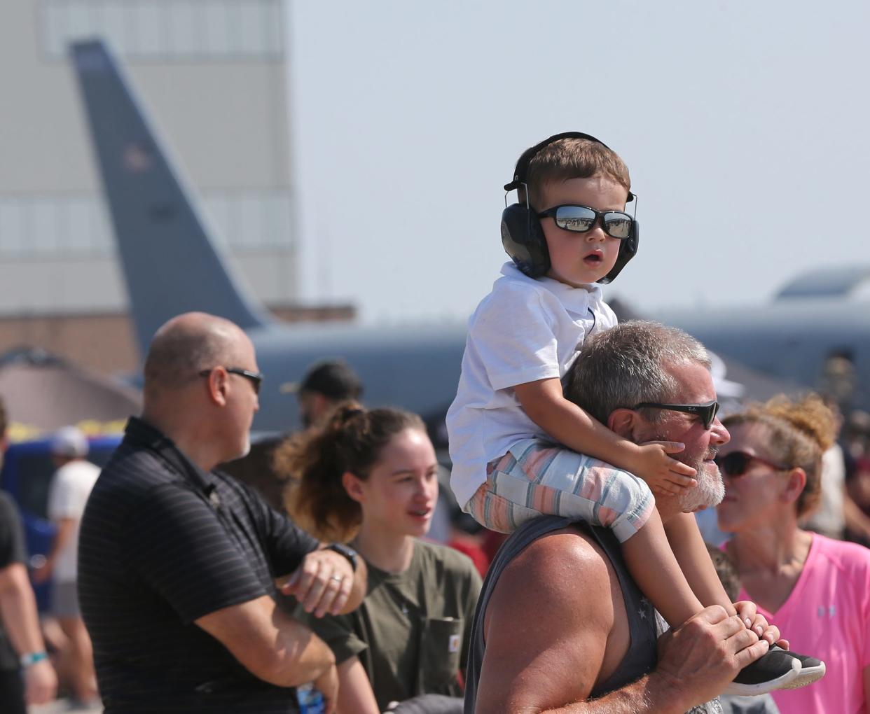 Thousands of spectators gather for the Thunder Over New Hampshire Air Show at Pease Air National Guard Base in Portsmouth Saturday, Sept. 9, 2023.