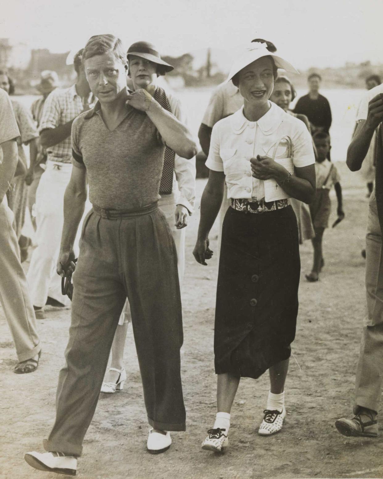 Edward VIII and Wallis Simpson on their Mediterranean holiday, 1936