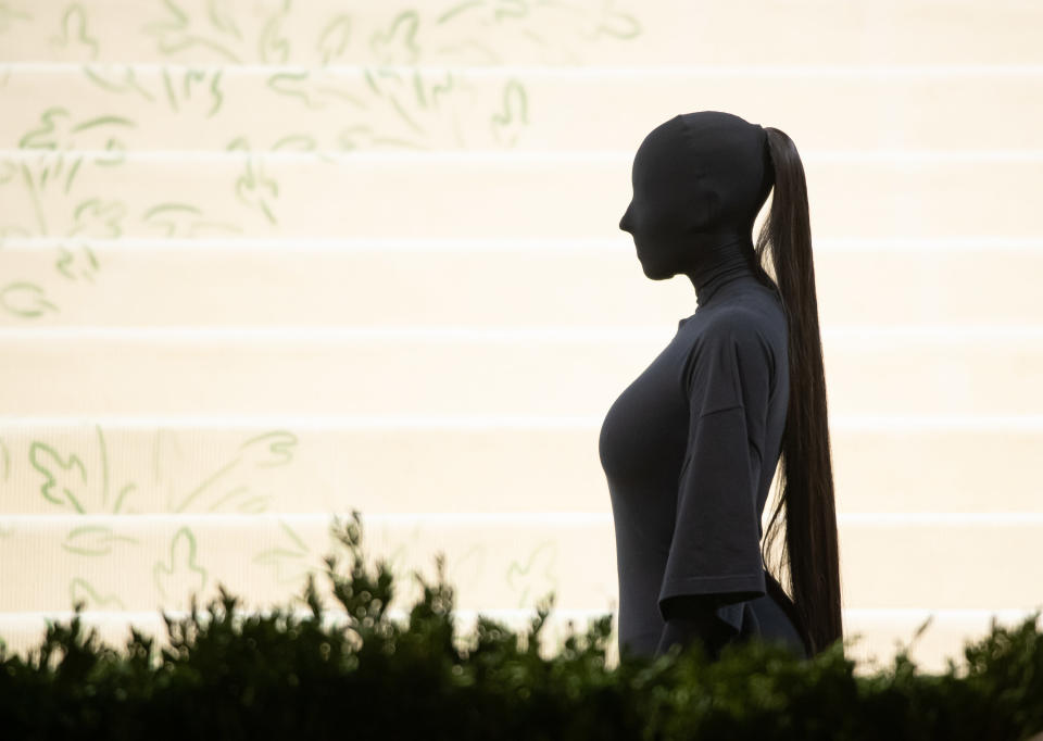 Profile view of Kim at the Met Gala