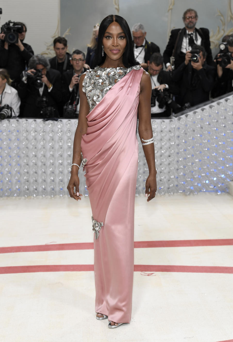 FILE - Naomi Campbell attends The Metropolitan Museum of Art's Costume Institute benefit gala celebrating the opening of the "Karl Lagerfeld: A Line of Beauty" exhibition on Monday, May 1, 2023, in New York.Campbell turns 53 on May 22. (Photo by Evan Agostini/Invision/AP, File)