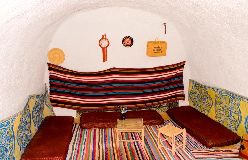 Bedroom In Berber Village, Matmata, Tunisia, Cave House.