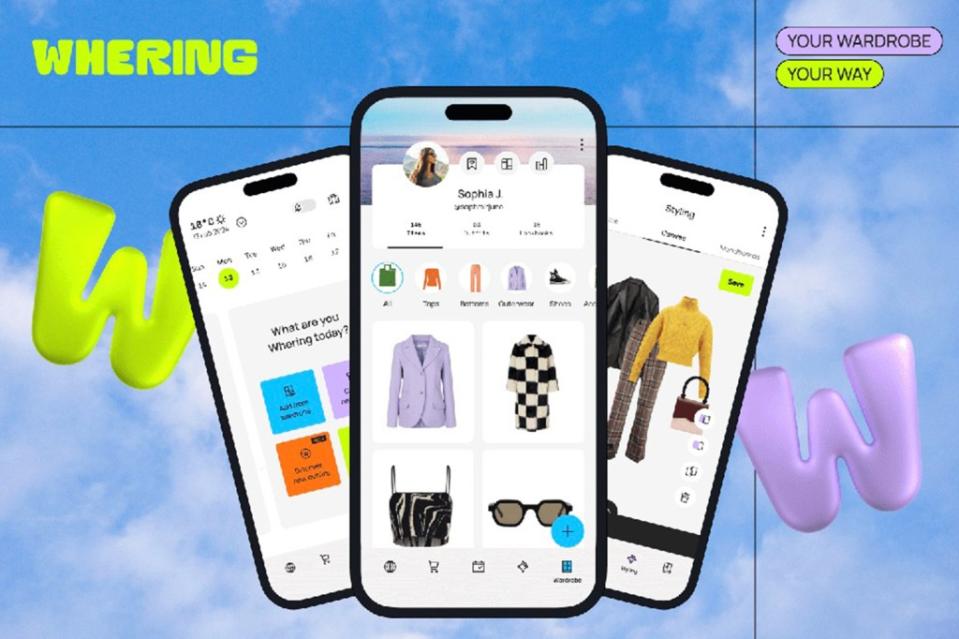 Whering allows users to create outfits with a collage feature so they can “play” with their clothes, said Rangecroft.