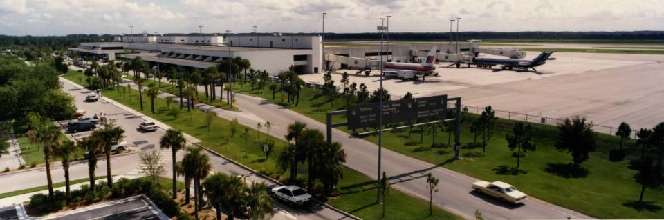 This is a view of the Southwest Florida International Airport terminal in 1990.