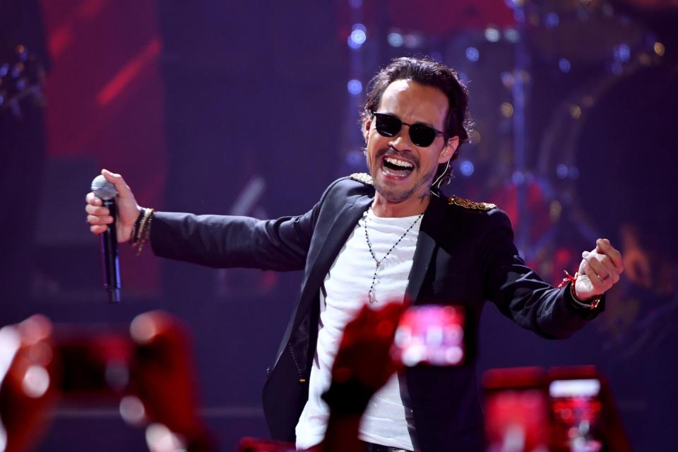 Marc Anthony was all smiles performing in July 2017 in Florida. The Latin superstar has a stake in the E1 Series, electric powerboat races, with Team Miami. Marc Anthony will compete against Team Brady (Tom Brady), Steve Aoki, Rafael Nadal and others.