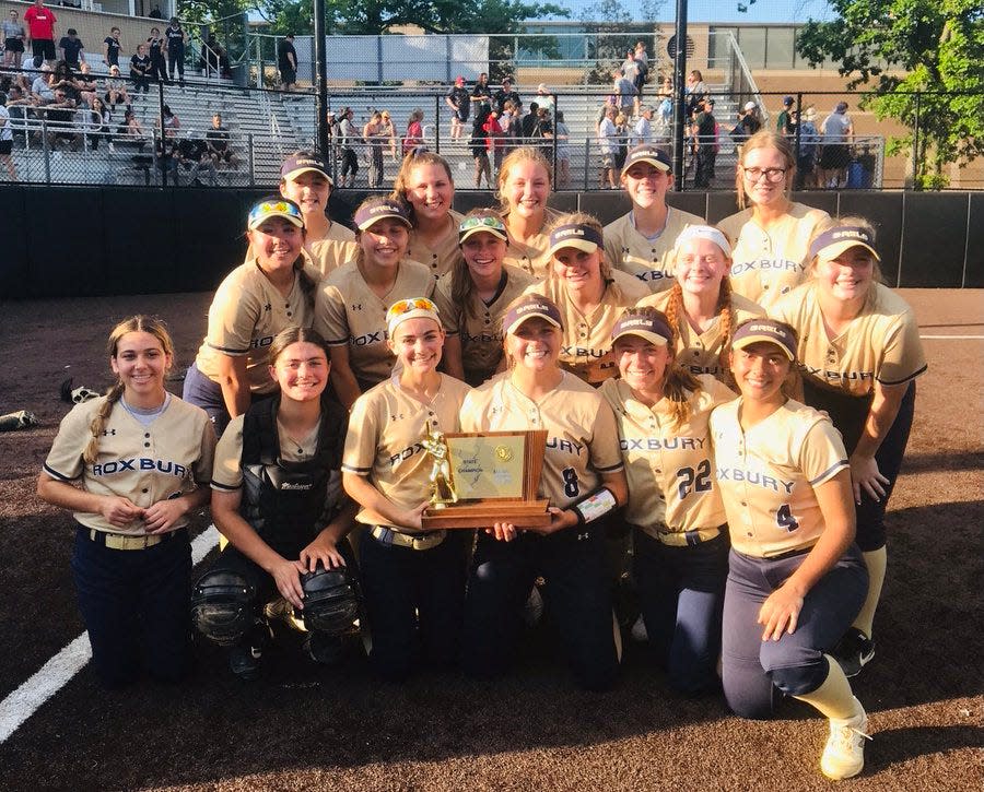 The Roxbury softball team won its second state title by defeating Steinert in the Group 3 final in Newark. June 4, 2022.