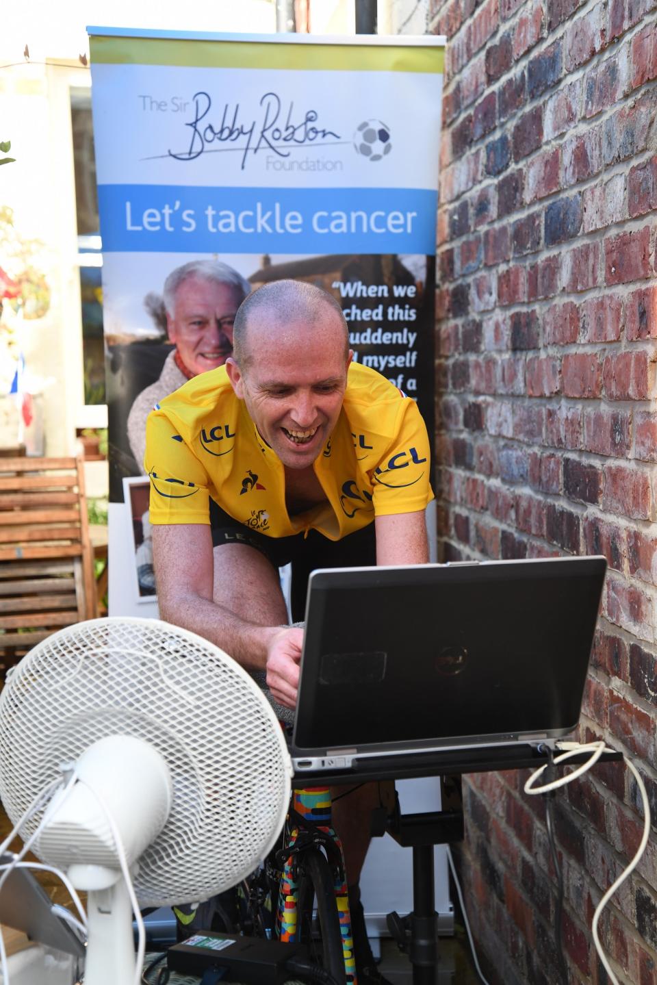 Mr Farquharson has been riding around 30 miles each day (Sir Bobby Robson Foundation/PA)