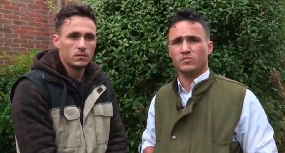 Los gemelos Billy y Joe Smith, ambos de 32 años de edad, fueron hallados muertos en un camino rural aislado. Fuente: Canal 4