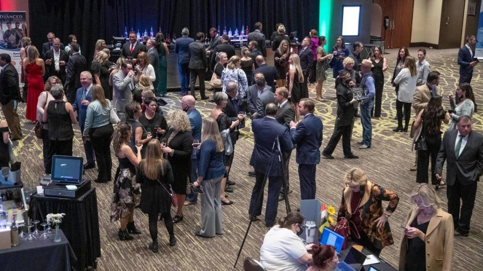 Several hundred people attended the chamber’s 138th annual gala at the Boise Centre. Last year’s event was held virtually because of the coronavirus pandemic.