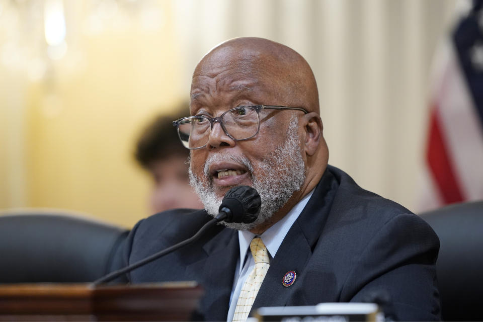 Committee chairman Rep. Bennie Thompson, D-Miss., gives opening remarks as the House select committee investigating the Jan. 6 attack on the U.S. Capitol holds its first public hearing to reveal the findings of a year-long investigation, at the Capitol in Washington, Thursday, June 9, 2022. (J. Scott Applewhite/AP)