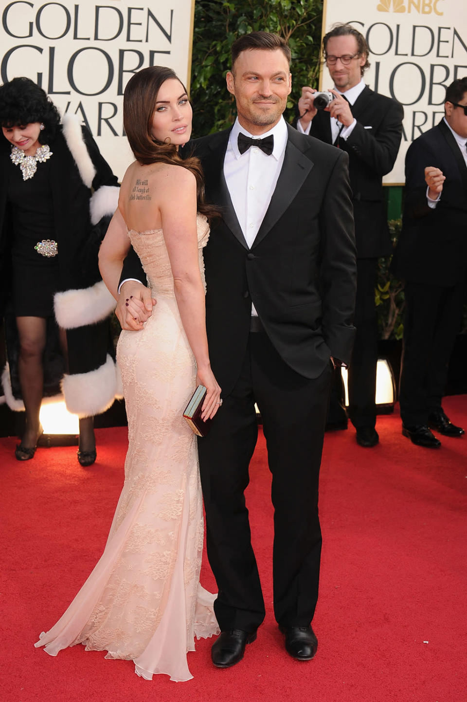 Megan Fox and Brian Austin Green arrive at the 70th Annual Golden Globe Awards at the Beverly Hilton in Beverly Hills, CA on January 13, 2013.