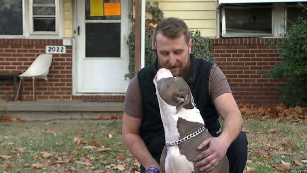 PHOTO: Tyler Revel with his dog, Monroe, in Wichita, Kansas. (KAKE)