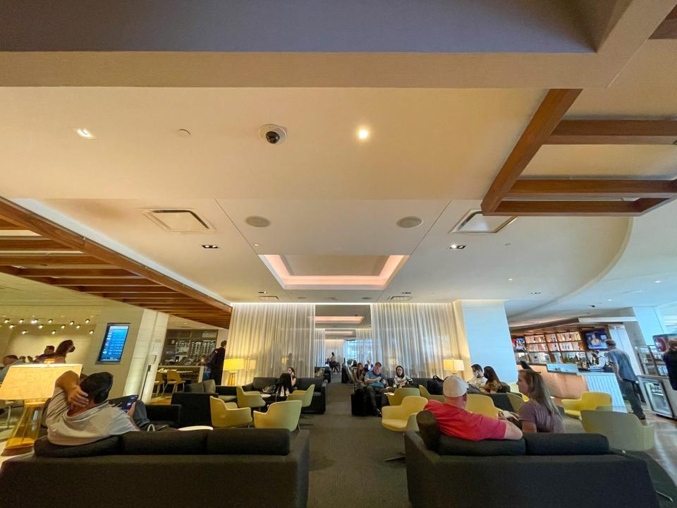 The interior of the airport lounge.