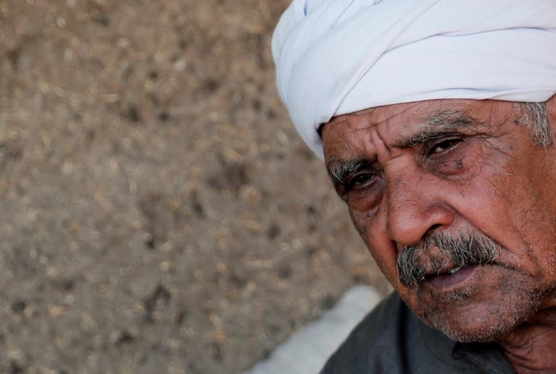 Abdel-Shaheed Gerges, a farmer, looks on during an interview with Reuters in Luxor