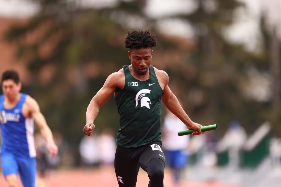 Former Battle Creek Central standout Antonio Postell II is one of the sprinters for the Michigan State University men's track team and is getting set for the Big Ten Championships this weekend.