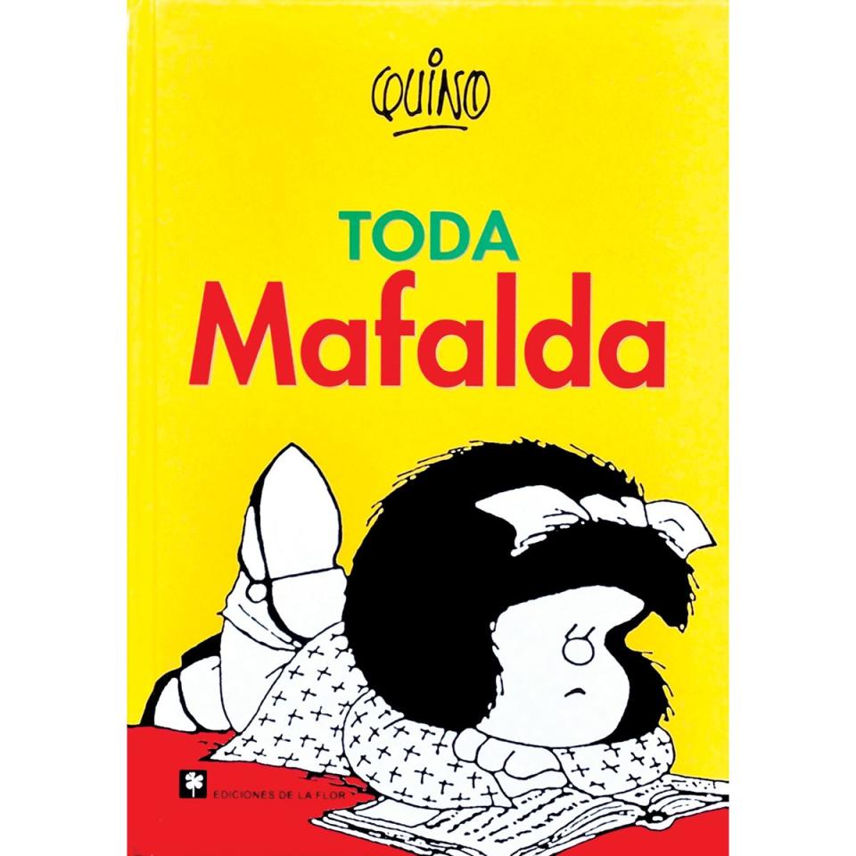 ‘Toda Mafalda’. Este libro que ofrece una recopilación de todo el material del inolvidable personaje de Quino se consigue por 720 pesos argentinos.