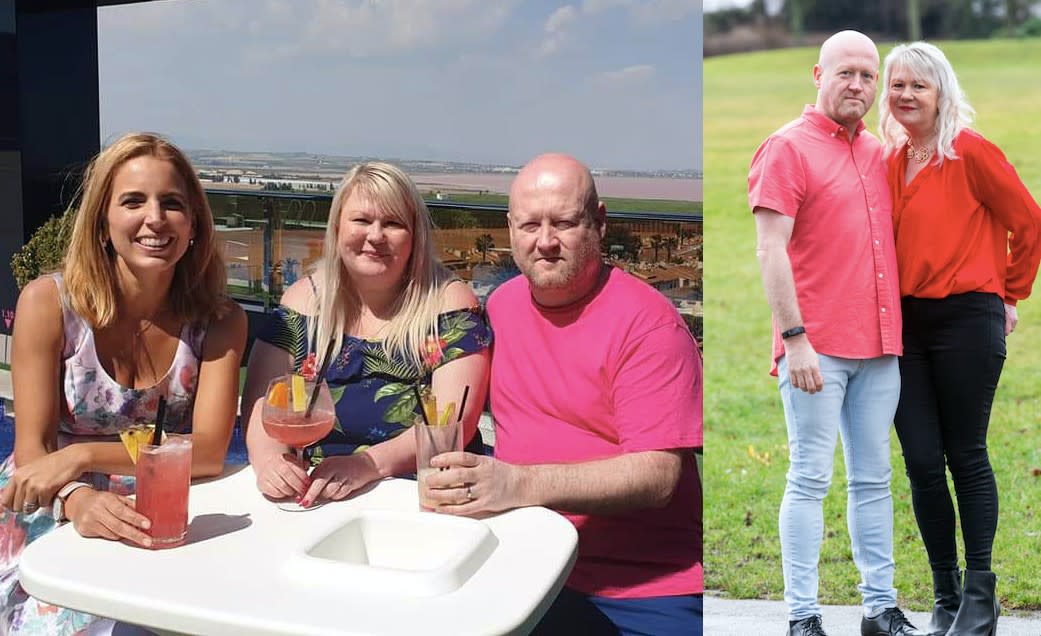 Paul and Lisa Sanderson lost 12 stone between them after watching an episode of themselves on A Place In The Sun. (SWNS)