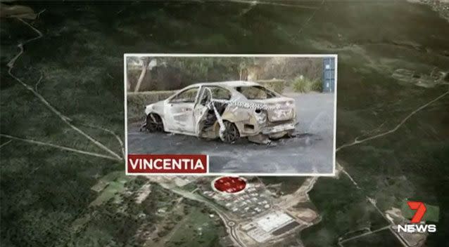 A car was stolen in Vincentia before later being found burnt out. Source: 7 News