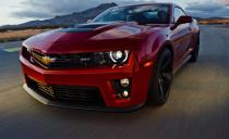 <p>In 2012, Chevy went nuts and began offering the Camaro in <a href="http://www.caranddriver.com/chevrolet/camaro-zl1" rel="nofollow noopener" target="_blank" data-ylk="slk:a new ZL1 form;elm:context_link;itc:0;sec:content-canvas" class="link ">a new ZL1 form</a> powered by a supercharged 6.2-liter V-8 rated at 580 horsepower. How does zero to 60 in 4.1 seconds sound? Yup, it sounds like, looks like, and goes like it's the quickest and most capable Camaro yet conceived. It's a good way to celebrate the car's 45th anniversary. But that wasn't the end. First, in 2013, there was <a href="http://www.caranddriver.com/reviews/2013-chevrolet-camaro-ss-1le-first-drive-review" rel="nofollow noopener" target="_blank" data-ylk="slk:a new 1LE;elm:context_link;itc:0;sec:content-canvas" class="link ">a new 1LE</a>. And then in 2014 . . .</p>