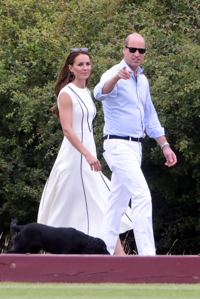 Kate et William lors de leur arrivée