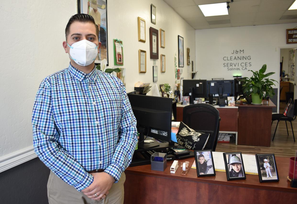 Guillermo Ramirez owns and operates J&M Cleaning Services in Salinas, Calif.