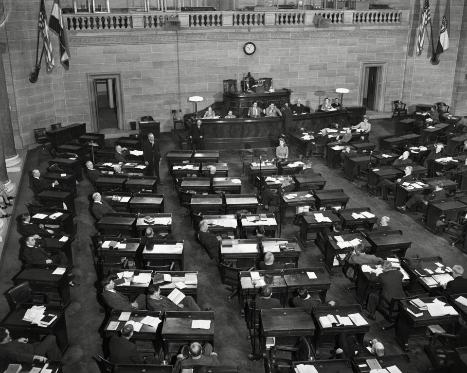 The 1944 Constitutional Convention meets in the Missouri House chambers.