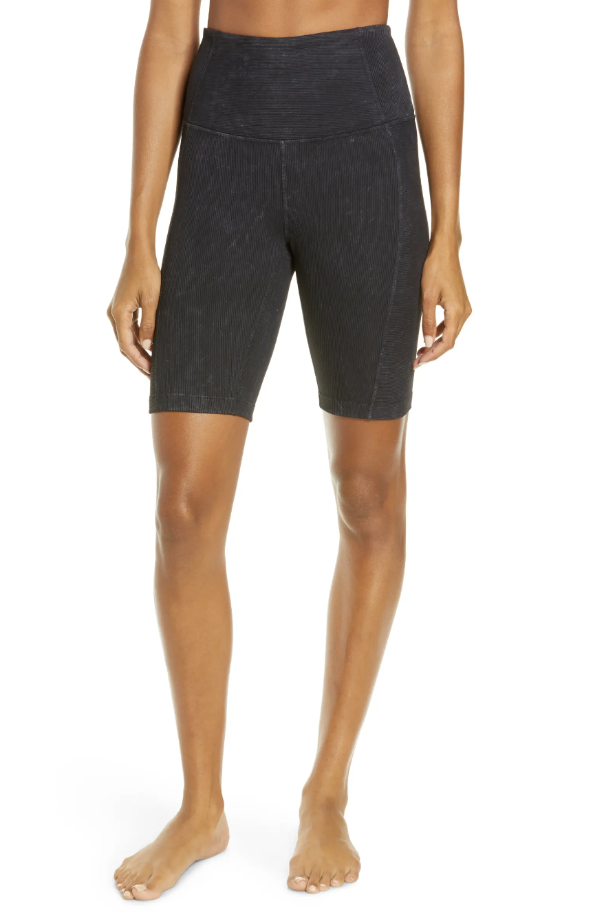 Zella Snow Wash Rib Bike Shorts (photo via Nordstrom)