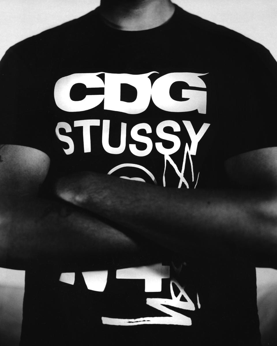 Looks from the Stüssy x CDG by Comme des Garçons capsule.