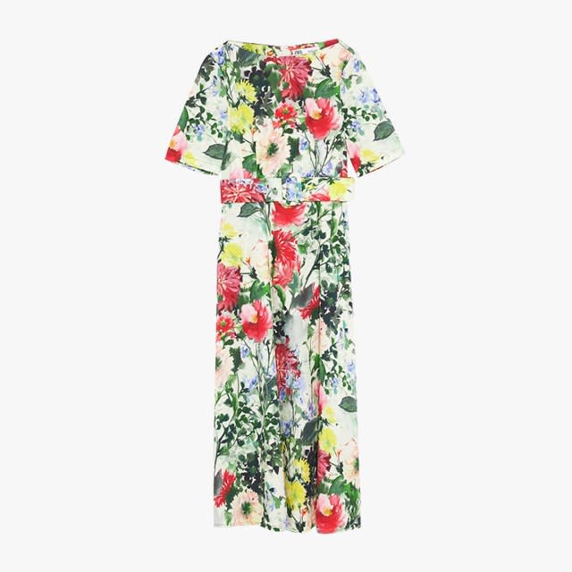 Zara floral print dress, $90, zara.com