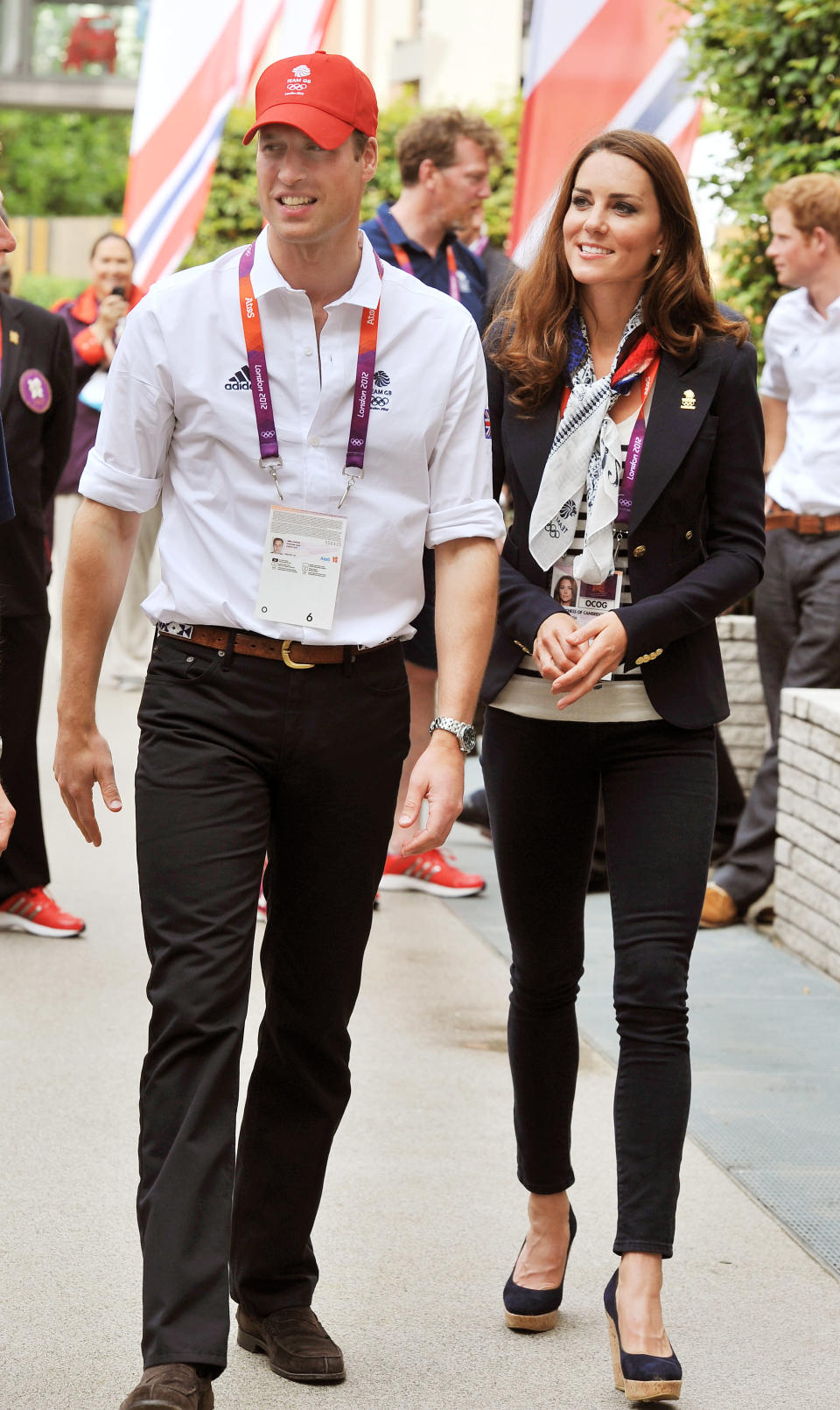 Kate Middleton, Duquesa de Cambrige, y el príncipe William en Londres el 31 de julio de 2012.