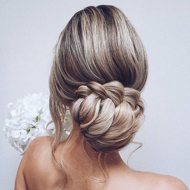 16)  Woven Chignon