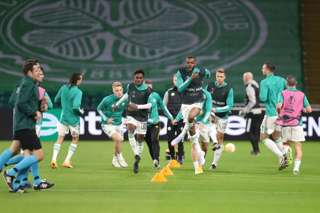 Celtic prepare for a Europa League encounter (POOL/AFP via Getty Images)