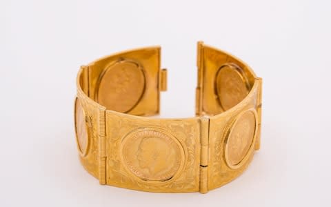24-karat gold coin bracelet