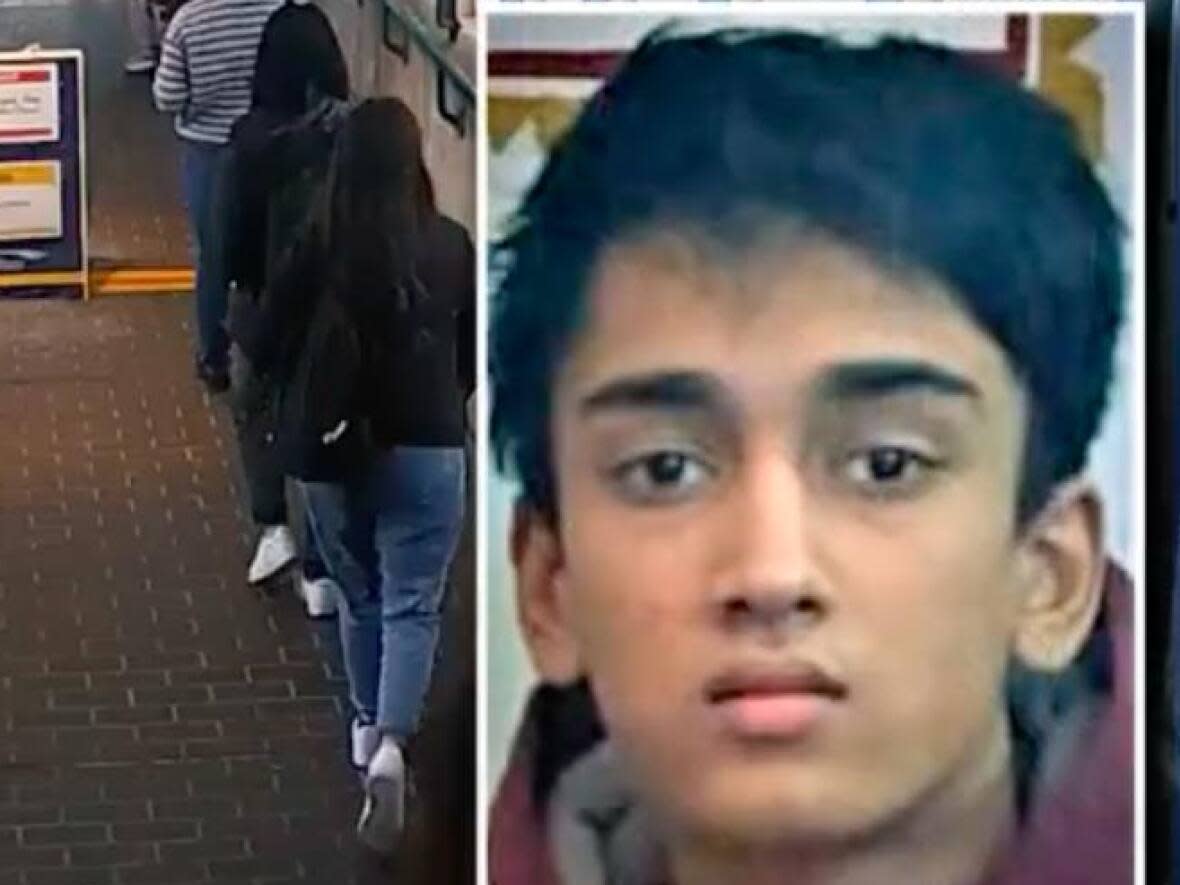 Maanav Kinkar, 18, is seen at the Surrey Central SkyTrain station in the hours before his death on May 26. (Supplied by IHIT - image credit)