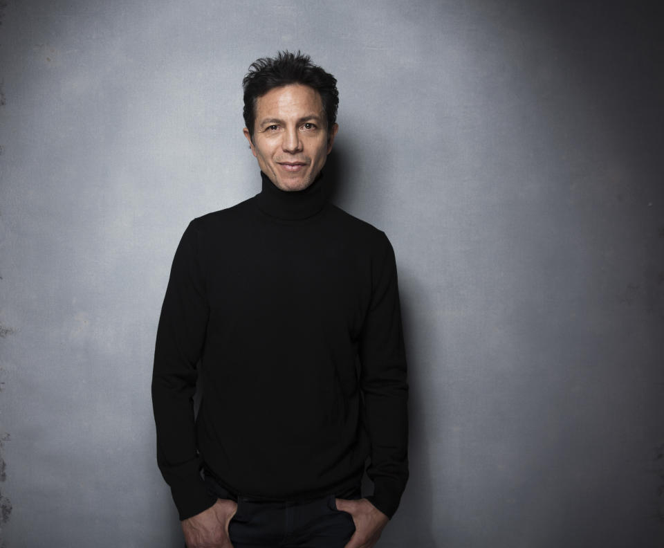 FILE - In this Jan. 20, 2017 file photo Benjamin Bratt poses for a portrait to promote the film, "Dolores", at the Music Lodge during the Sundance Film Festival, in Park City, Utah. The actor turns 57 on Dec. 16. (Photo by Taylor Jewell/Invision/AP, File)