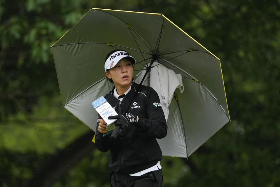 Lydia Ko of <a class="link " href="https://sports.yahoo.com/soccer/teams/new-zealand-women/" data-i13n="sec:content-canvas;subsec:anchor_text;elm:context_link" data-ylk="slk:New Zealand;sec:content-canvas;subsec:anchor_text;elm:context_link;itc:0">New Zealand</a> walks to the first green during the third round of the Dana Open at Highland Meadows Golf Club on July 15, 2023 in Sylvania, Ohio. (Photo by Dylan Buell/Getty Images)